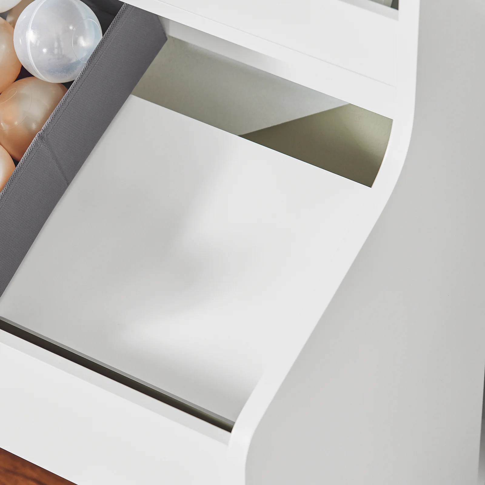 SoBuy KMB71-W Boekenrek voor Kinderen met 2 Manden en 1 Verrijdbaar Compartiment, Boekenkast Kinderen, Boekenplank - Image 7