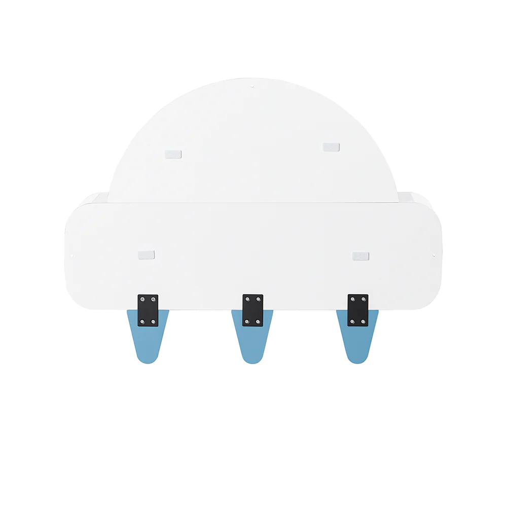 SoBuy KMB86-W Wandplank voor Kinder, Hangende Opbergplank, Kinderkapstok, Boekenplank, Wand Boekenkast - Image 5