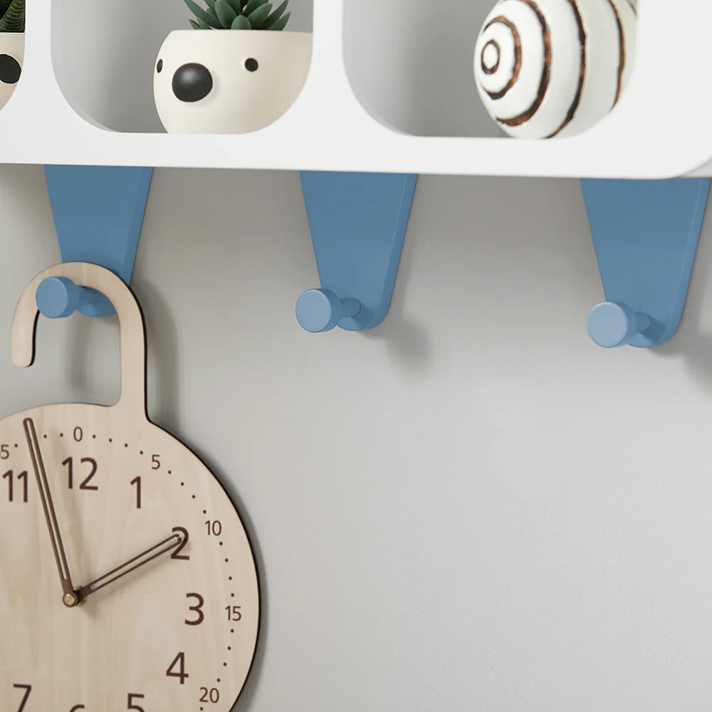 SoBuy KMB86-W Wandplank voor Kinder, Hangende Opbergplank, Kinderkapstok, Boekenplank, Wand Boekenkast - Image 8