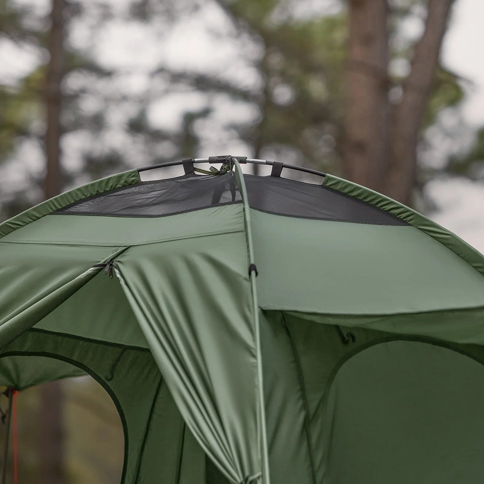 SoBuy OGS32-L-GR | 4-in-1 Tent met opvouwbaar  verhoogd bed, dak, slaapzak, luchtmatras  | Maximale belasting 180 kg | 2 Personen | Groente - Image 15