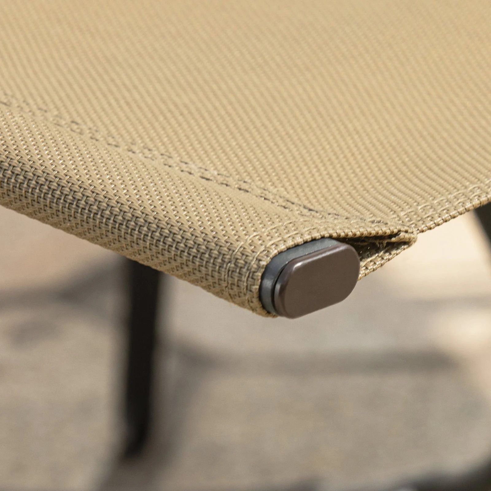 SoBuy OGS47-KA | Ligstoel | Tuinstoel | Swingstoel | Schommelstoel | Ergonomische | met Zijzak | Khaki - Image 5