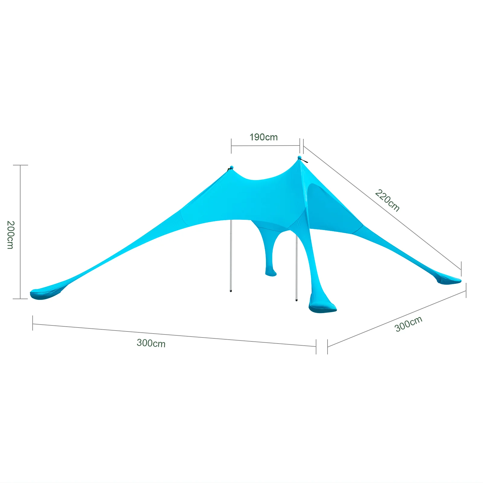 SoBuy OZT01-HB Strand Schuilplaatsen Lycra Polyester Anti UV UPF 30, Draagbare Strandtent, Strandparasol, Strandluifel met Draagtas - Image 5