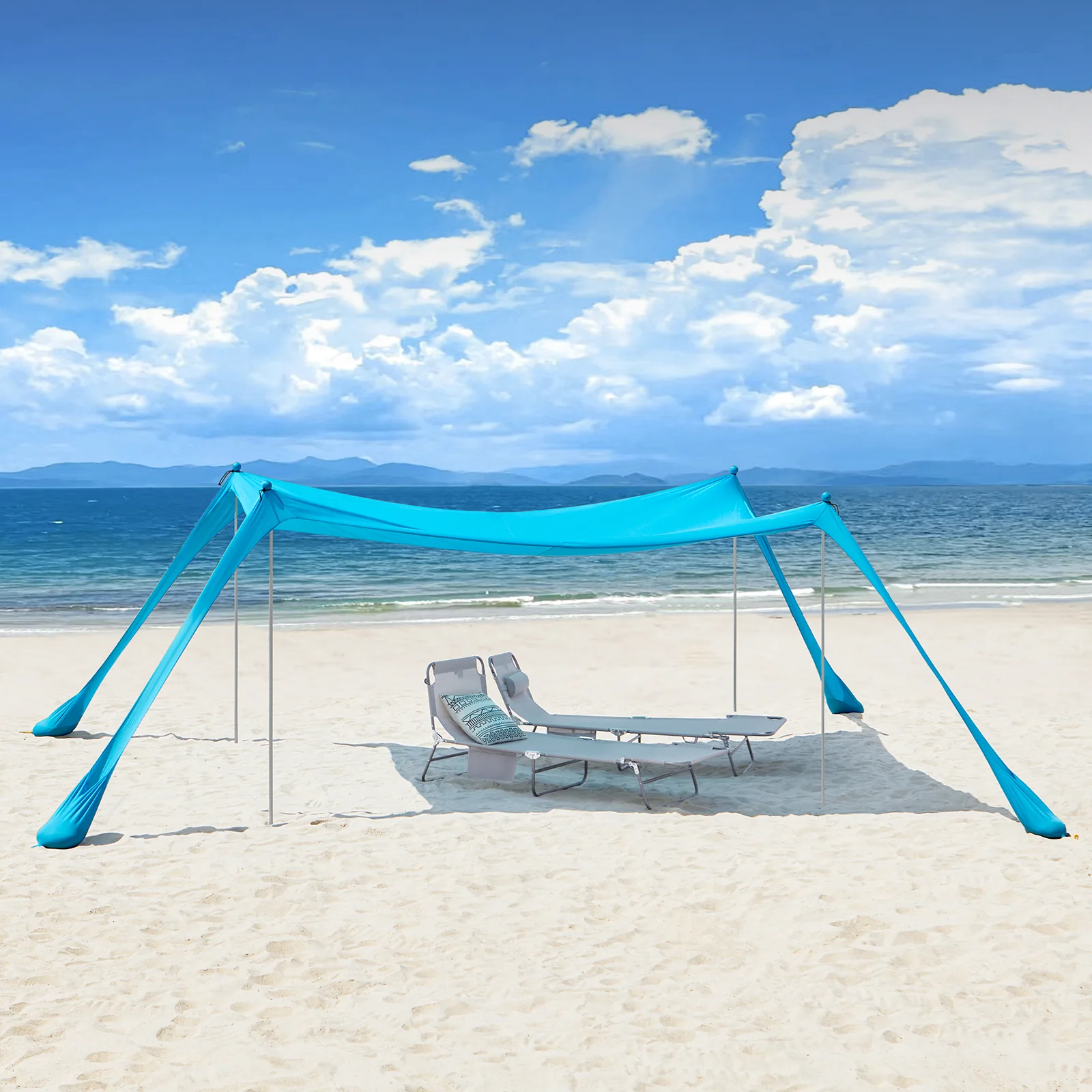 SoBuy OZT02-HB Strand Schuilplaatsen Lycra Polyester Anti UV UPF 30, Draagbare Strandtent, Strandparasol, Strandluifel met Draagtas - Image 3