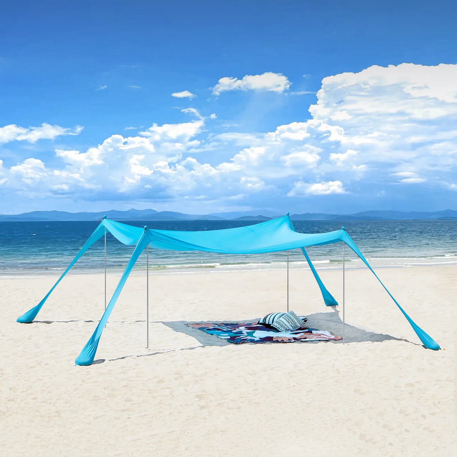 SoBuy OZT02-HB Strand Schuilplaatsen Lycra Polyester Anti UV UPF 30, Draagbare Strandtent, Strandparasol, Strandluifel met Draagtas - Image 4