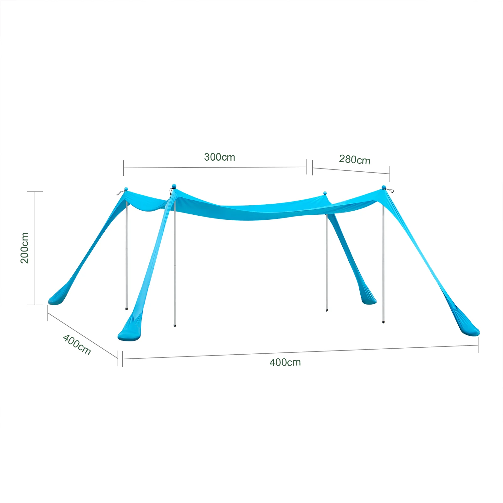 SoBuy OZT02-HB Strand Schuilplaatsen Lycra Polyester Anti UV UPF 30, Draagbare Strandtent, Strandparasol, Strandluifel met Draagtas - Image 5