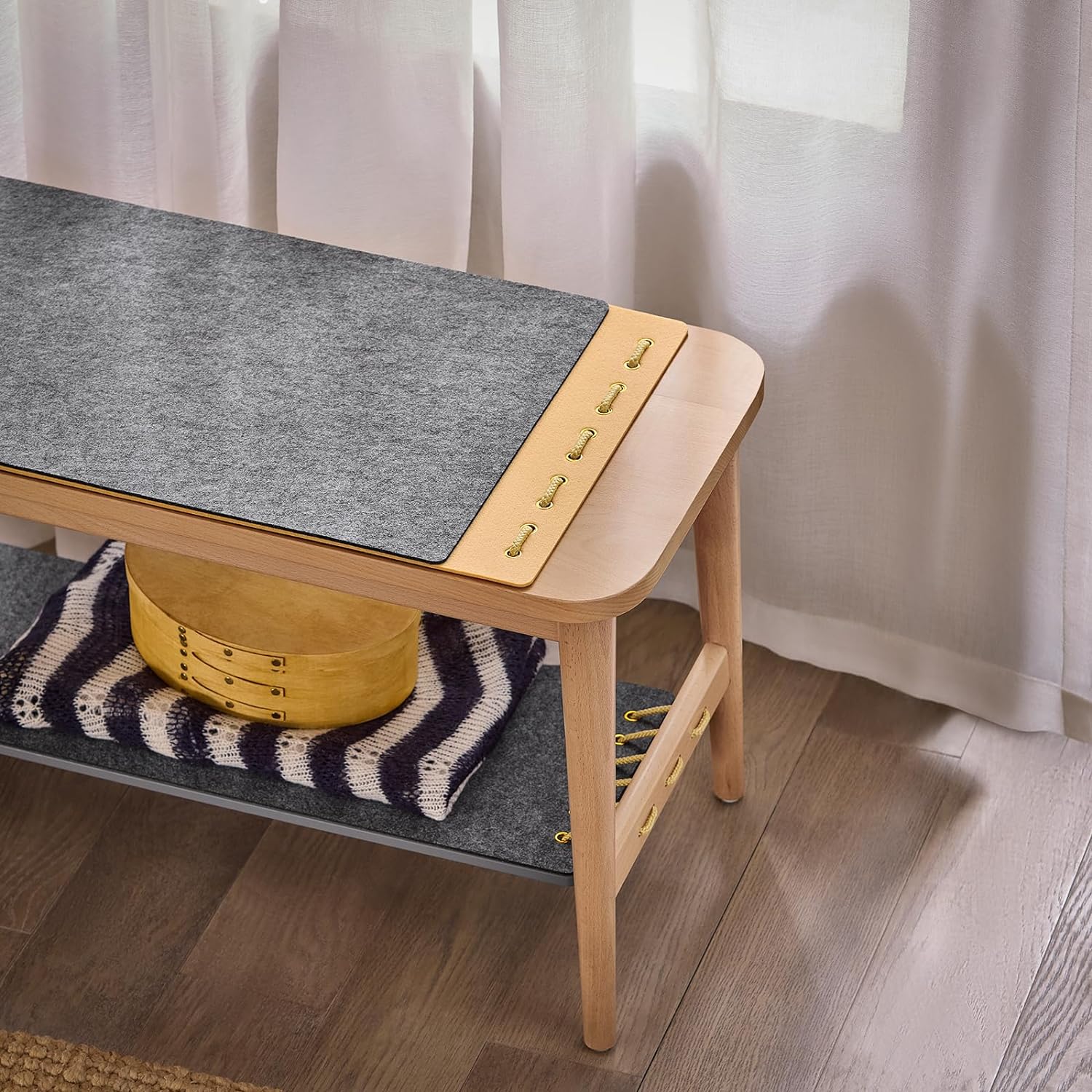 SoBuy HFSR01-N Schoenenbank met Gewatteerd Kussen, Gewatteerde Bank, Opbergbank met Gevoerde Zitting - Image 5