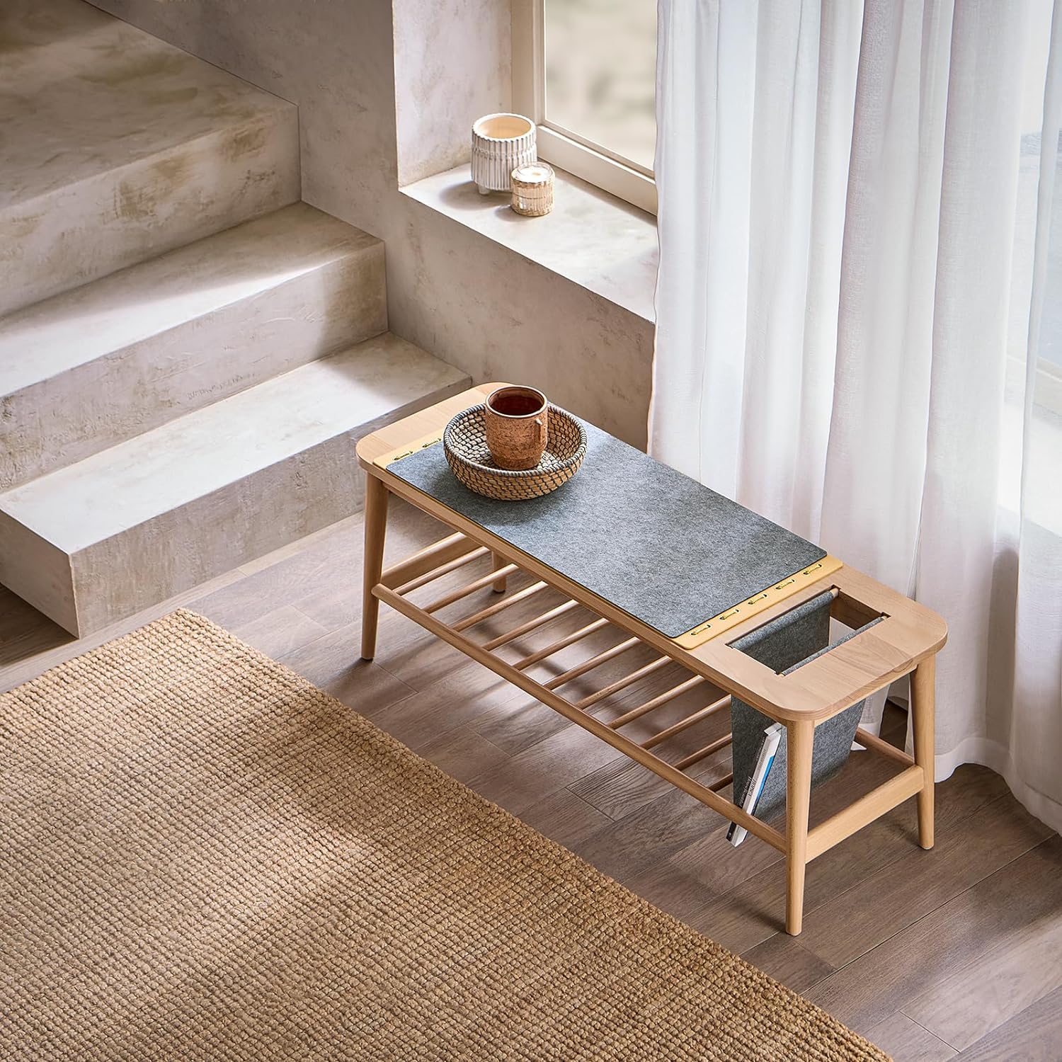 SoBuy HFSR02-N Schoenenbank met Gewatteerd Kussen, Gewatteerde Bank, Opbergbank met Gevoerde Zitting - Image 3