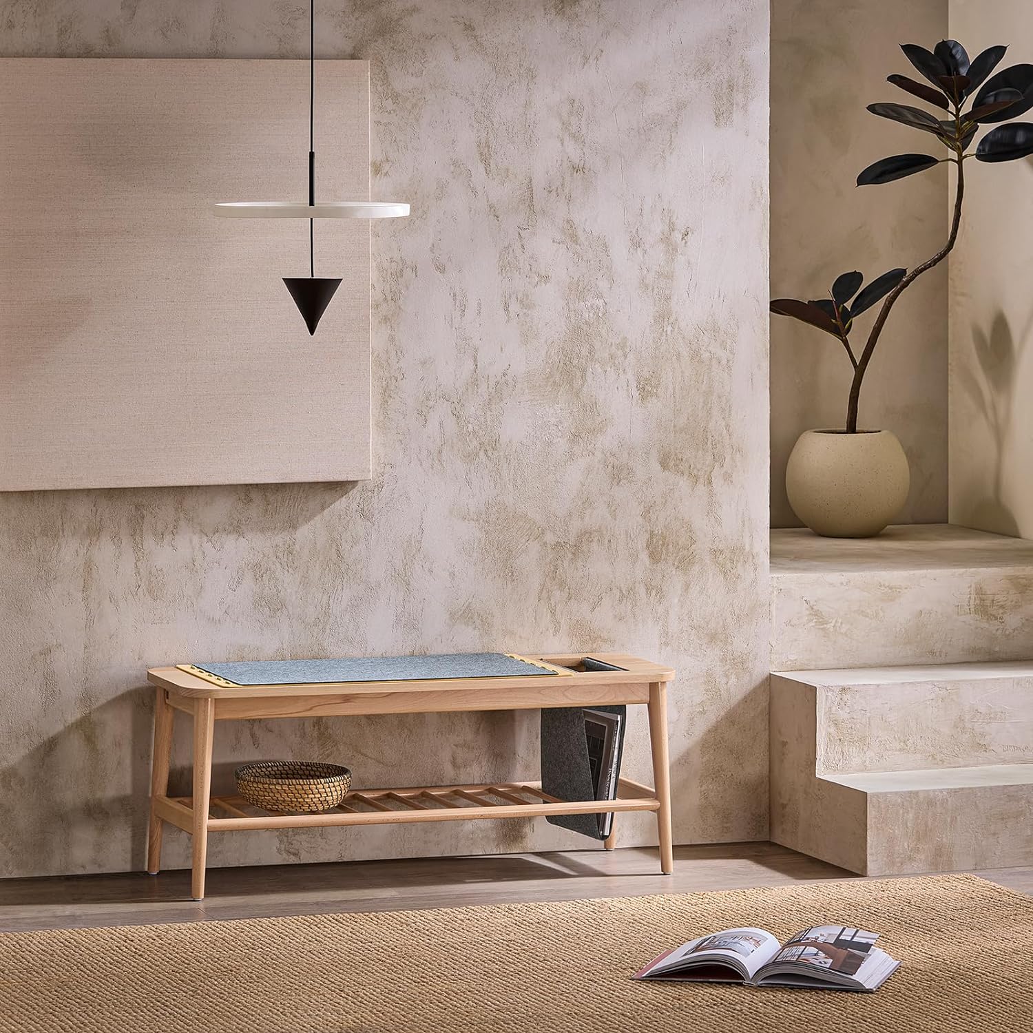 SoBuy HFSR02-N Schoenenbank met Gewatteerd Kussen, Gewatteerde Bank, Opbergbank met Gevoerde Zitting - Image 4