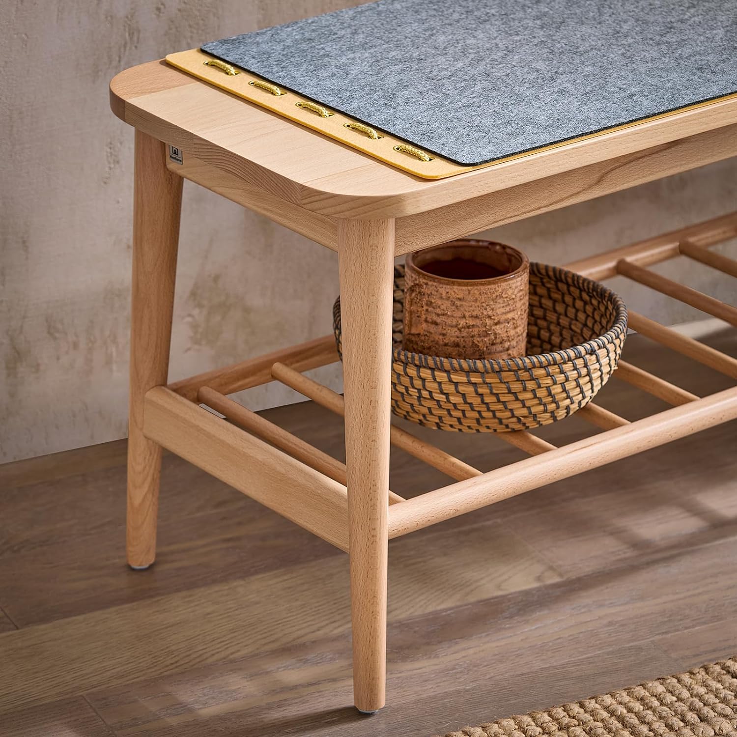 SoBuy HFSR02-N Schoenenbank met Gewatteerd Kussen, Gewatteerde Bank, Opbergbank met Gevoerde Zitting - Image 5