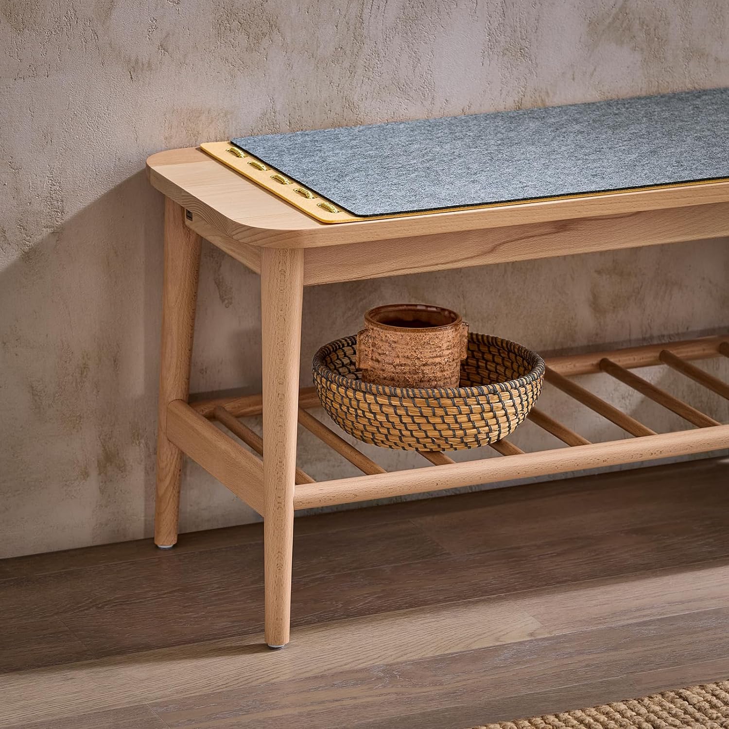 SoBuy HFSR02-N Schoenenbank met Gewatteerd Kussen, Gewatteerde Bank, Opbergbank met Gevoerde Zitting - Image 9